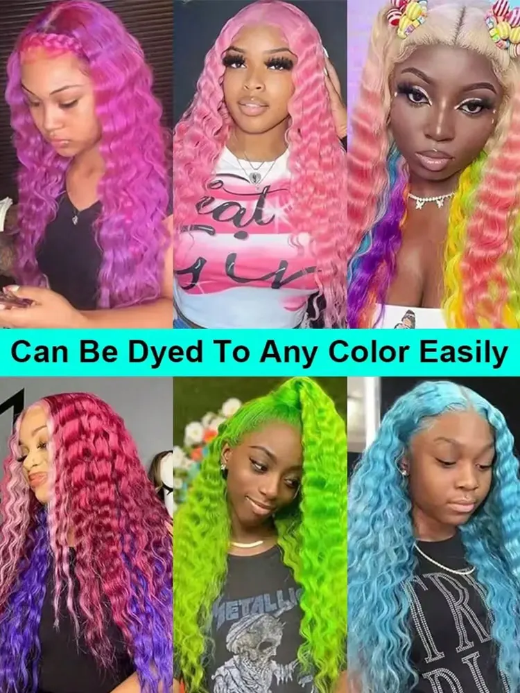 250% 30インチ 613 #   ブロンドカーリーウィッグ人毛13x4 HDディープウェーブレースフロントウィッグ人毛女性用プレプラッキング済み200%密度