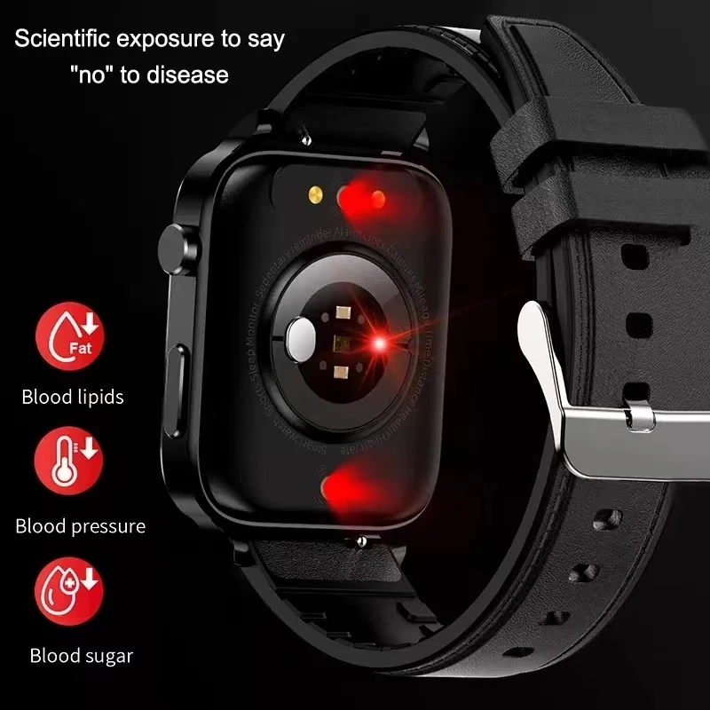 Multifunctionele Smart Watch Nieuwe E500 Kleine Lichaamstemperatuur Hartslag Bloeddruk Ondersteuning Spo2 Waterdichte Ip68 Laser Ecg