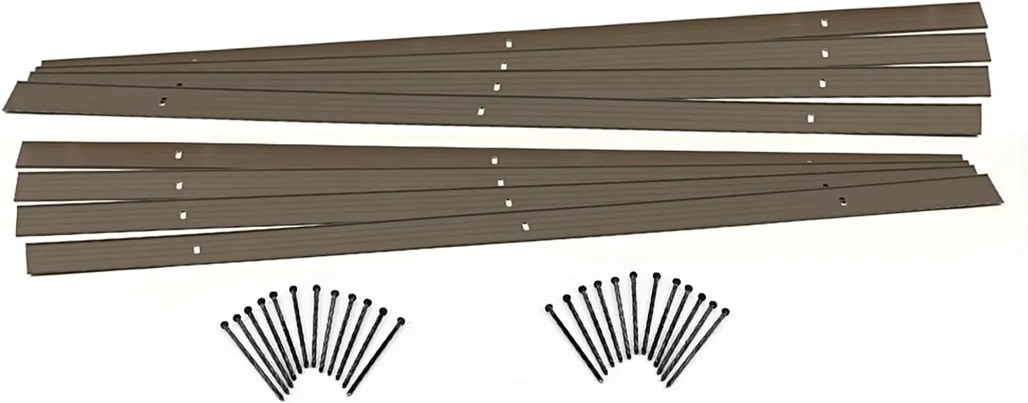 

Aluminum Landscape Edging Kit with Spikes, 48 Feet Bronze Garden Border for Easy DIY Projects