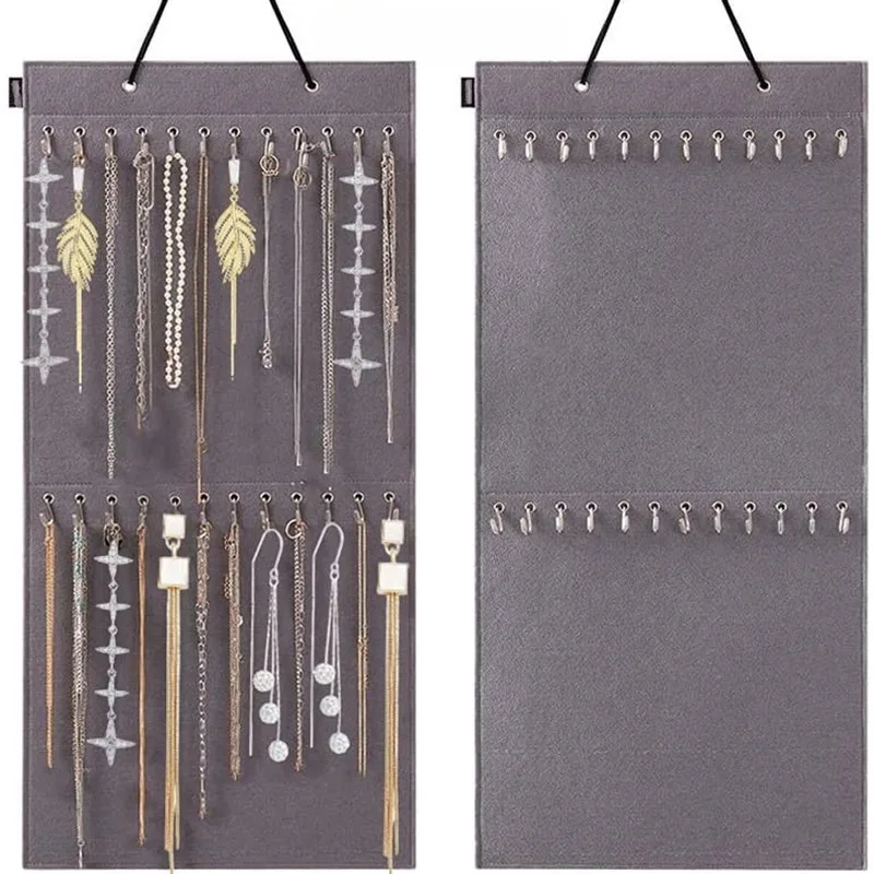

1pcs Wall Mounted Felt Jewelry Organizer Display Board - Storage for Necklaces Earrings Sunglasses Hanging Bag Storage bag