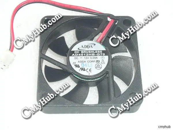 For SANYO DENKI AD4512HB-G70 T DC12V 0.09A 4510 4.5CM 45mm 45x45x10mm 2Pin 2Wire Cooling Fan AD4512HB-G70 T G