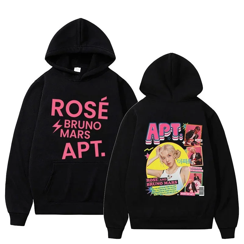 

APT ROSÉ & Bruno Mars Oversized Hoodie Women Men Harajuku Sweatshirt Streetwear Hip Hop Pullover Hooded Jacket Male Tracksuit