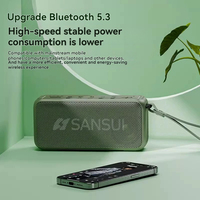 SANSUI F61 Portable FM Radio LED Display Recorder Wireless Bluetooth Speaker Handsfree Call Music Player Support TF/U Disk/AUX
