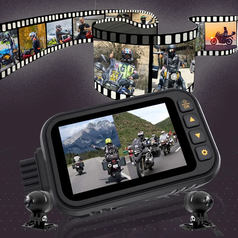 Motorcycle tachograph Karadar MT35A 1080 HD pixels Whole body waterproof dual lens motorcycle DVR