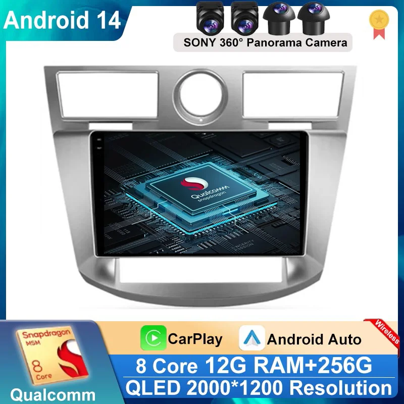 

Android 14 dla Chrysler Sebring 3 JS 2006-2010 Radio samochodowe Multimedialny odtwarzacz wideo Nawigacja GPS Ekran QLED BT 4G WIFI DVD