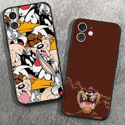 Cartoon Looneys T-Tunes Phone Case For IPhone 16 15 14 13 Pro Max 11 12 Mini 2022 Black Silicone Cover