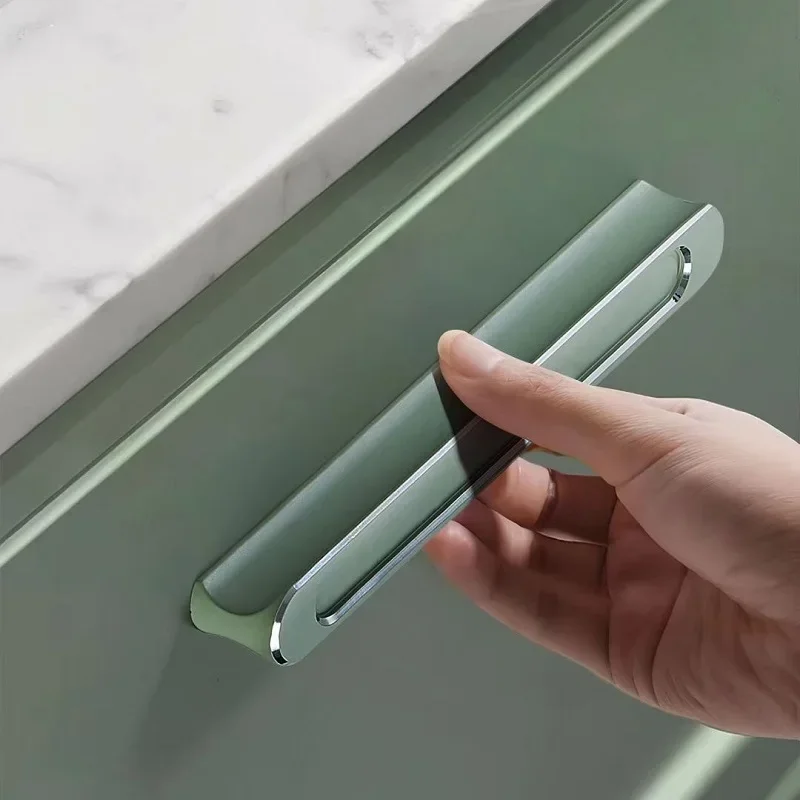 Modern Minimalist Round Headed Gray Cabinet Door Furniture Handle, Light Luxury Aluminum Alloy Drawer, Kitchen Cabinet Handle