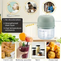 260ml Electric Garlic Grinder Onion Chopper with 1 Button Start Meat Grinder Kitchen Food Vegetable Mixer 3