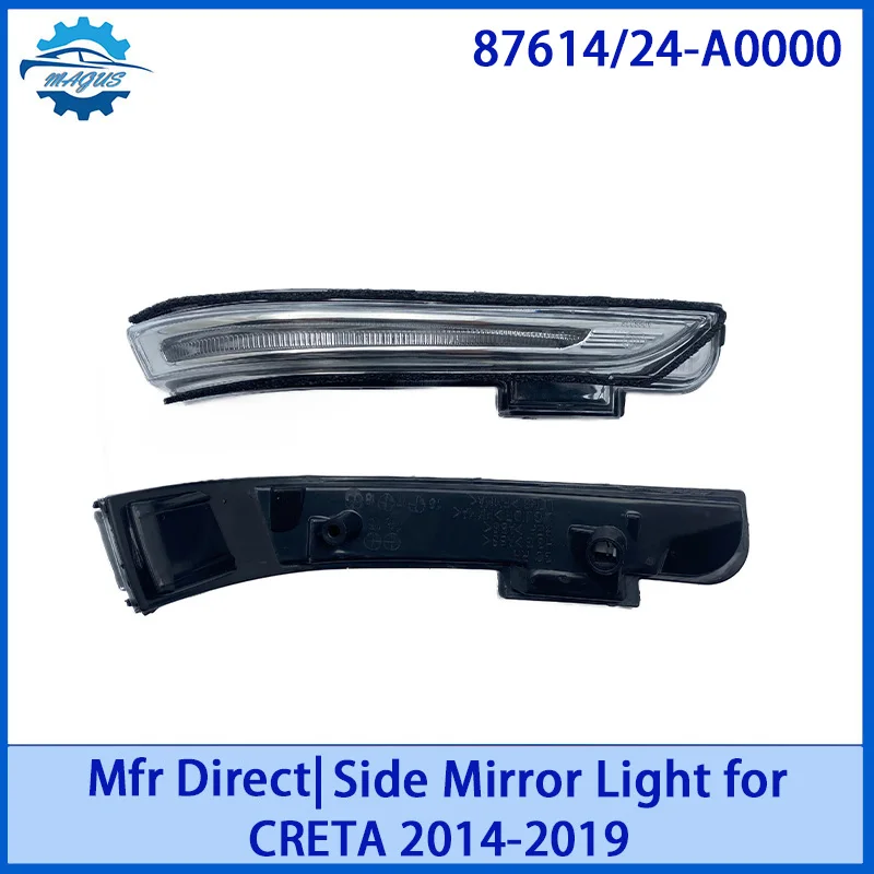 

【For 87614/24-A0000 HYUNDAI CRETA 2014-2019 】Factory Direct LED Side Mirror Turn Signal | Plug & Play Waterproof Replacement