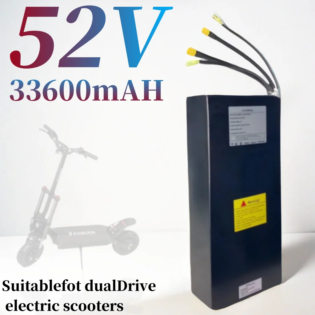 52V Ebike Battery 33.6Ah 14S7P 21700 Lithium Li-ion Battery Pack for 1000W 1500W 1750W Electric Bike Electric Scooter With BMS