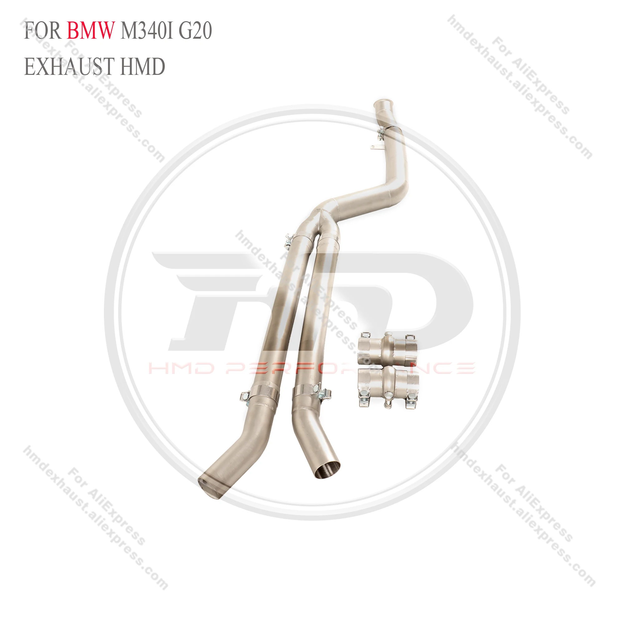 HMD Stainless Steel Exhaust System Performance Middle Pipe For BMW M340i G20 3.0T 2017+ Race Tube