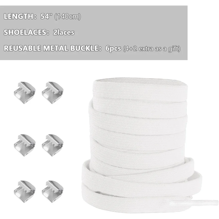 أربطة أحذية مرنة بدون ربطة عنق للبالغين أحذية رياضية 7 مم أوتار بديلة مسطحة قابلة للتمدد بدون ربط #2