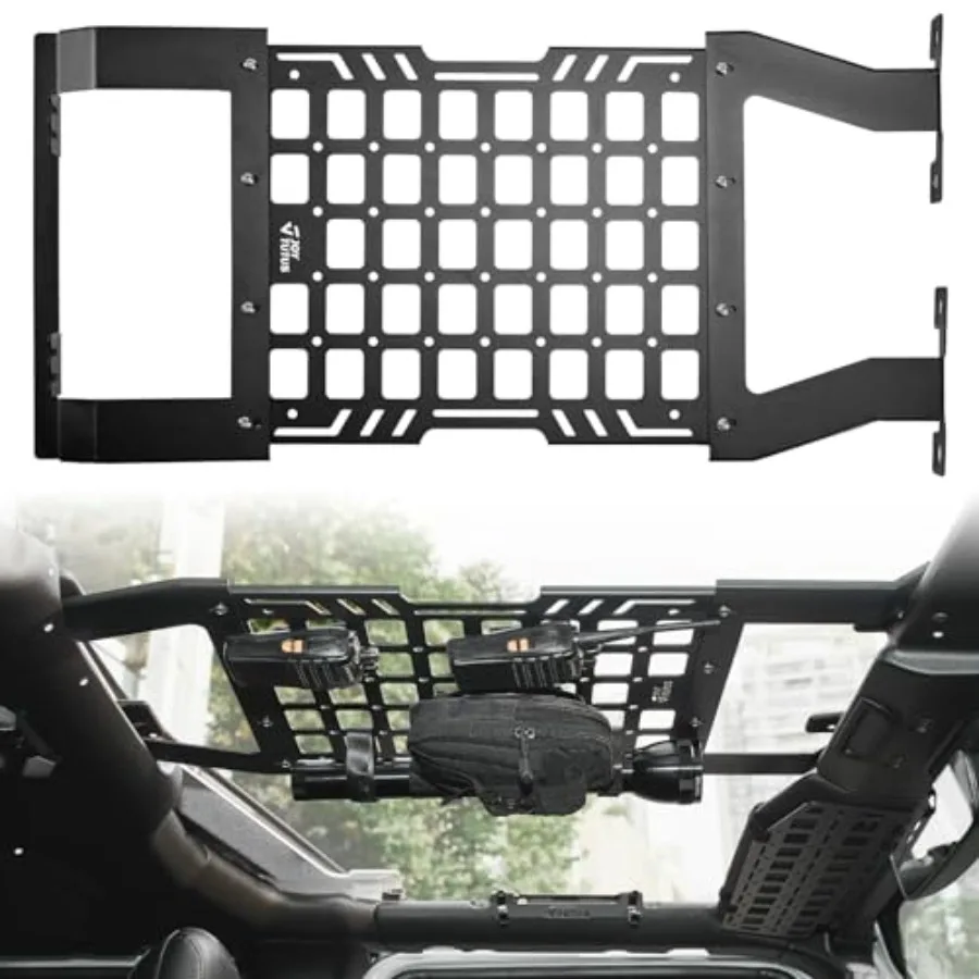 

Жесткий верхний багажник на крышу, панель Molle, совместимая с Wrangler JL JLU Gladiator JT 20182025 Wrangler, верхняя панель Molle для хранения Carg