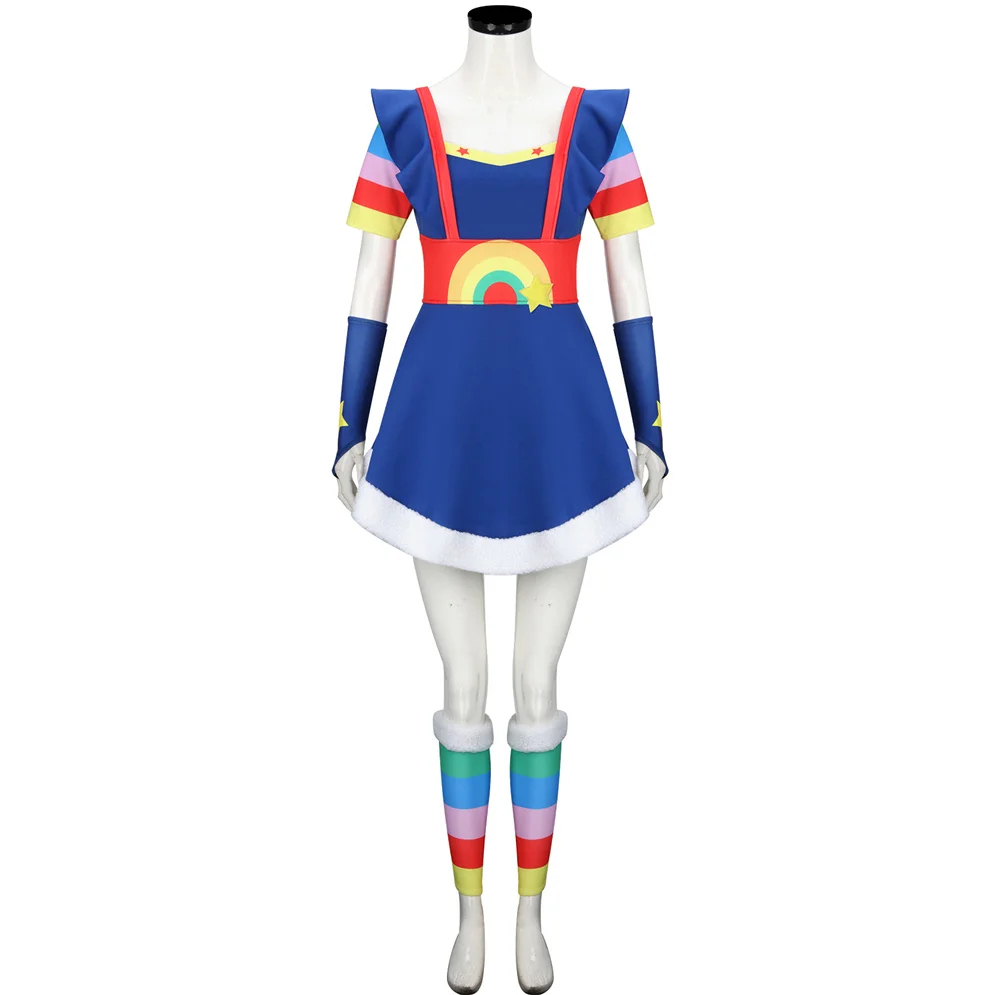 Simpatico Costume Brite arcobaleno Cosplay personaggio dei cartoni animati abiti di Halloween vestito operato da festa