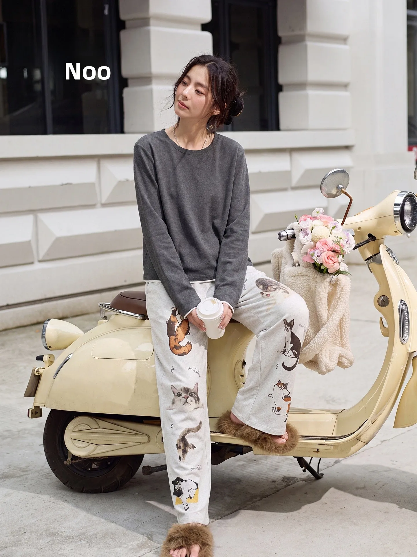 pigiama-in-puro-cotone-da-donna-maniche-lunghe-pantaloni-lunghi-stampa-carina-autunno-inverno-indossabile-all'aperto-girocollo-vestibilita-ampia-abbigliamento-da-casa