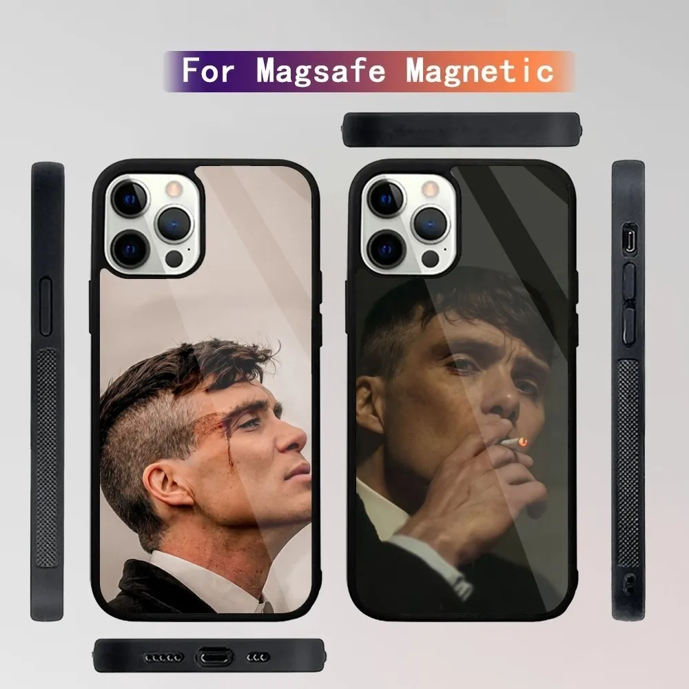 T-Thomas Shelby   Phone Case For iPhone 15,14,13,12,11,Plus,Pro,Max Mini Magsafe Magnetic Wireless Charging