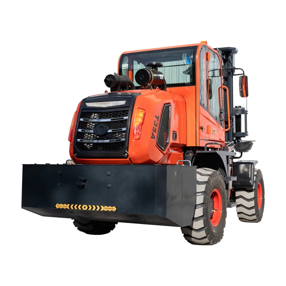 HWC-35A Off-road Wheel Forklift Diesel Forklift 3.5 Tons Mechanical Diesel Forklift 1.22 Meters Fork Color Support Customization