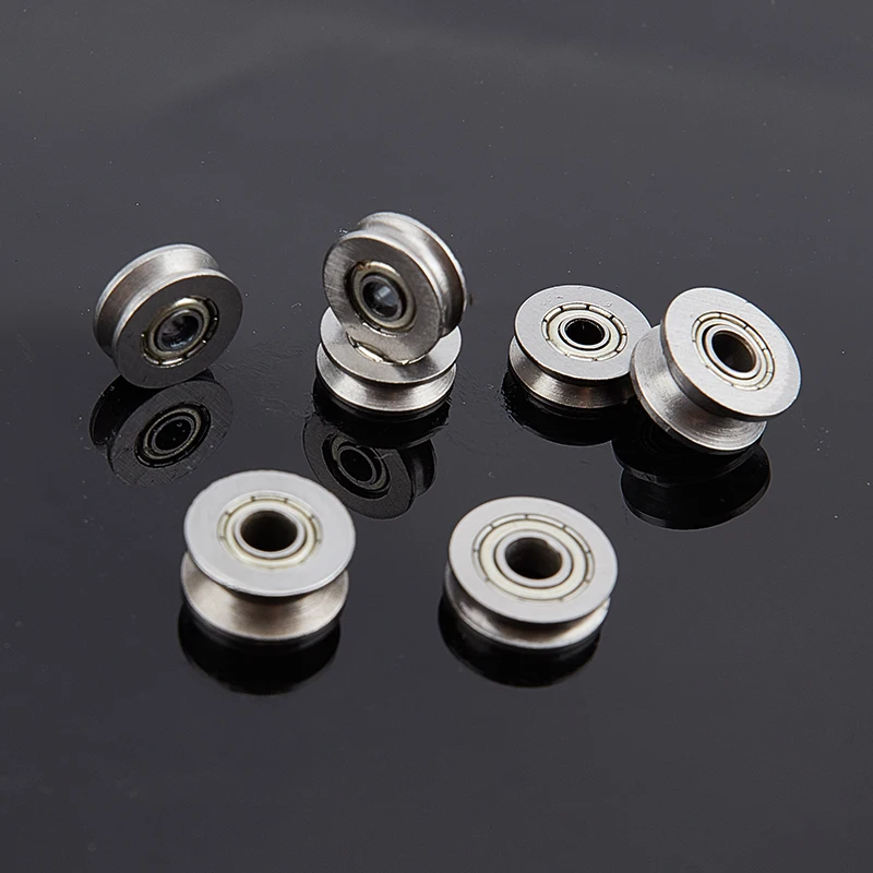 5pcs/Set Bearing V U Groove Roller Wheel Ball Bearings Carbon Steel Durability Embroidery Machine Pulley image 5