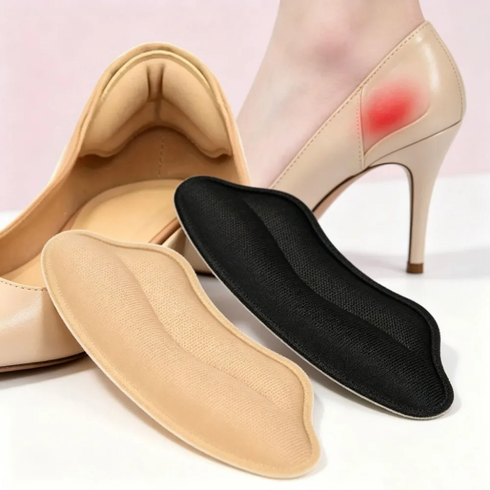 8‑Pack Self‑Adhesive Heel Cushion Pads Inserts, Comfort Fit Solution for Oversized Shoes, Stop Heel Slipping While Walking