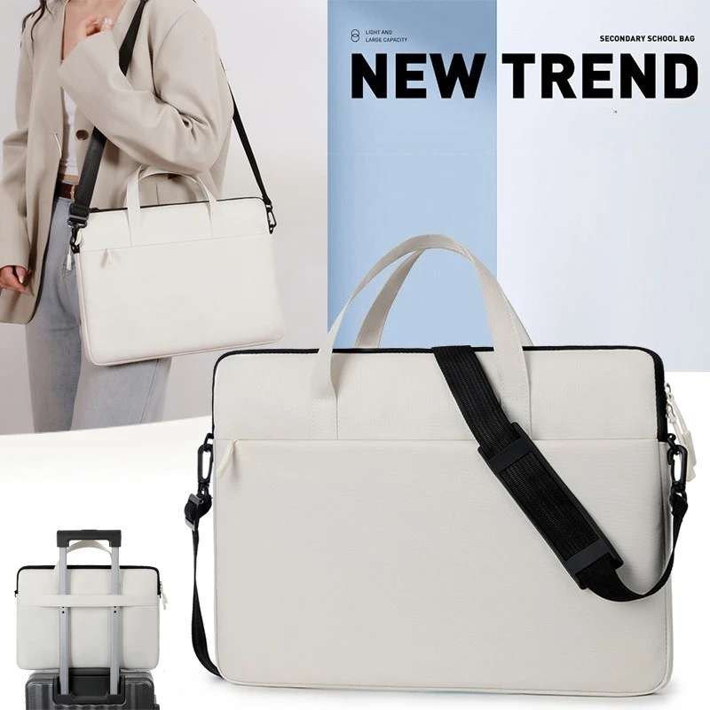 Europe and the United States new multi-layer laptop bag 15.6 inch ultra-thin liner bag large capacity simple slung briefcase.
