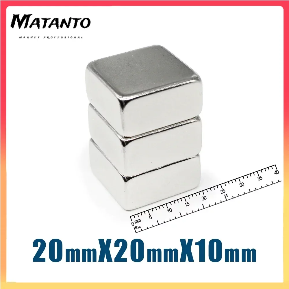 1/2/5Pcs 20x20x10mm Search Quadrate Fridge Magnet 20*20*10mm Super Strong Neodymium Magnets Powerful Magnetic Sheet