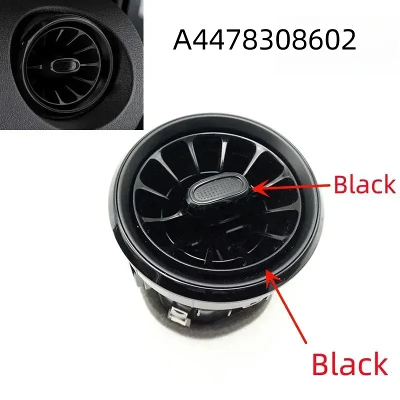 Salida central del tablero frontal de ventilación de aire acondicionado A/C para Mercedes Benz Clase V W447 W448 Metris Vito V260 2014-2023 negro