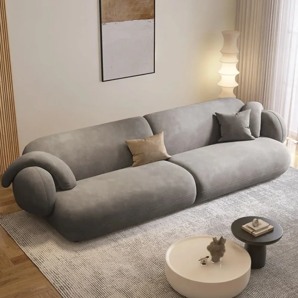 

Modern Lazy Sofa Puffs Lounge Design European Living Room Sofas Recliner Sectional Nordic 3 Seater Canape Salon Home Furniture