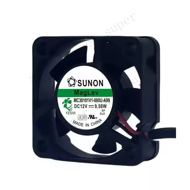 Original For SUNON MagLev MC30101V1-000U-A99 12V 0.58W 3010 30mm 3cm 2Pin Ultra Quiet 3D Printer Extruder Mini Micro Cooling Fan