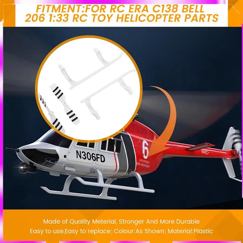 N98R 2X RC لعبة هليكوبتر ترقية C138 الهيكل السفلي والذيل الدوار عدة ل RC عصر C138 جرس 206 1:33 لعبة تعمل بالريموت هليكوبتر أجزاء