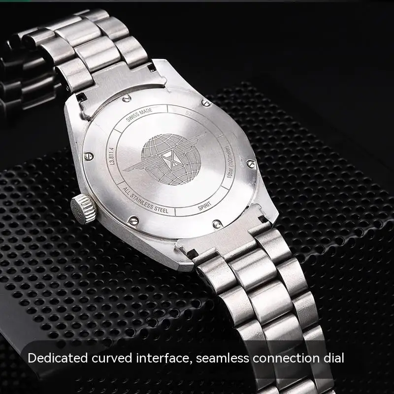 สำหรับ Longines L3.811.4สายนาฬิกาข้อมือเหล็กผู้ชายนาฬิกาโลหะความแม่นยำคุณภาพสูง L3.811 22มม. กันน้ำ