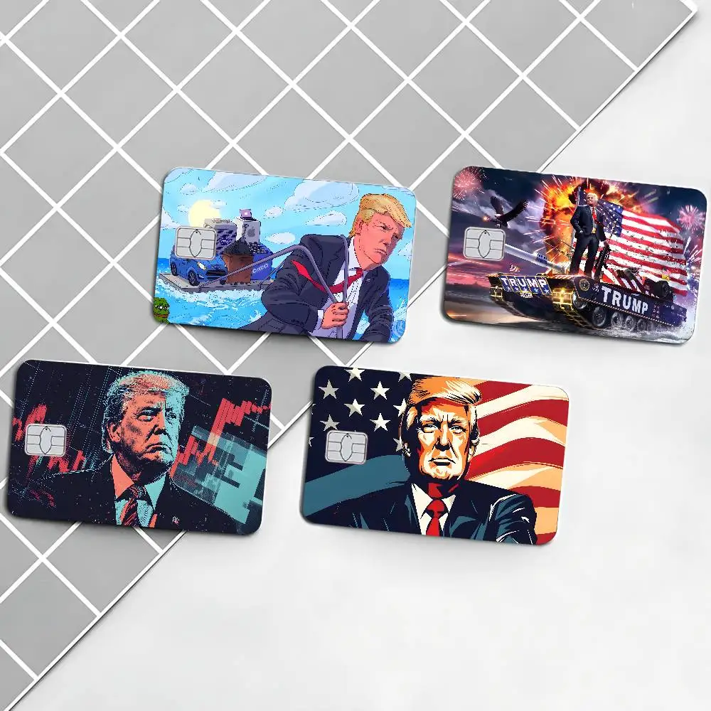 2025 Donald T-Trump Anmie Sticker Film Skin Cover for Credit Card Debit Bank Card Front view 3