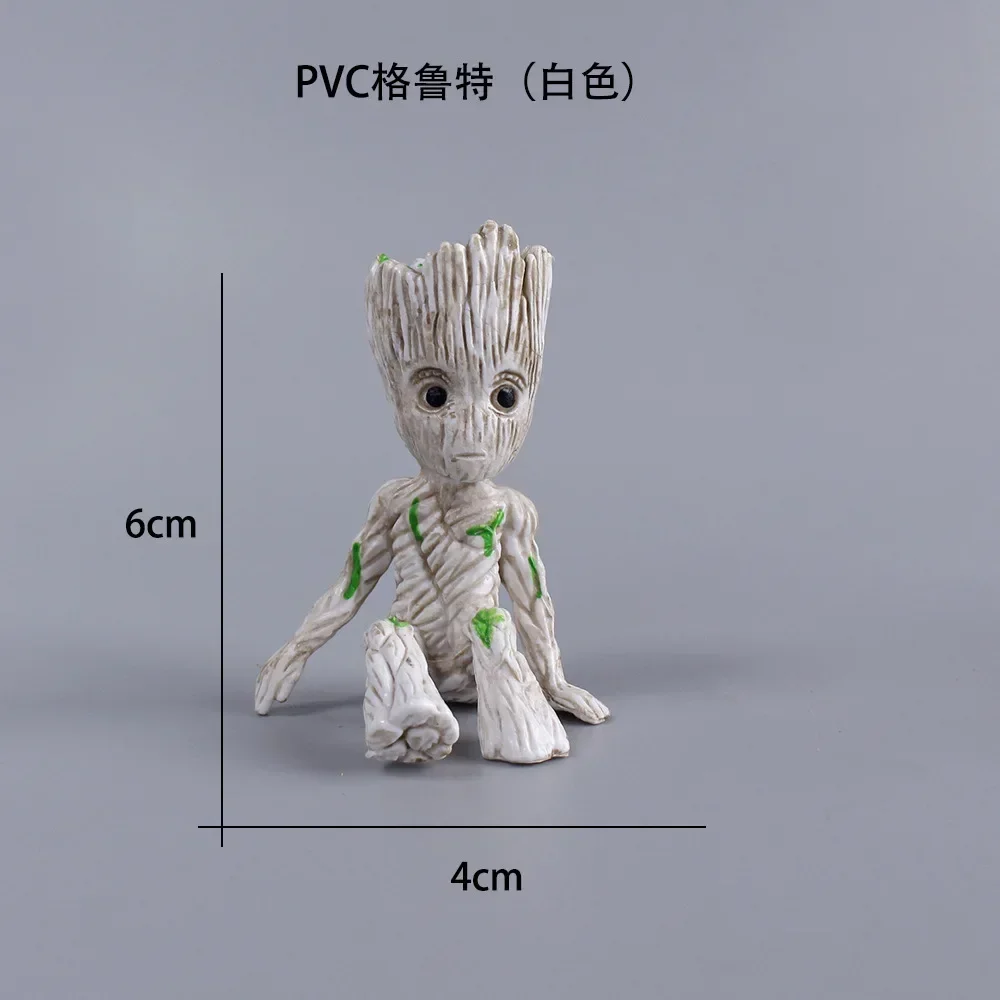 Disney Tree Man Groot Guardians of The Galaxy Avengers Anime 6cm Mini Toys Action Figure Sitting Groot kids Toys Gifts