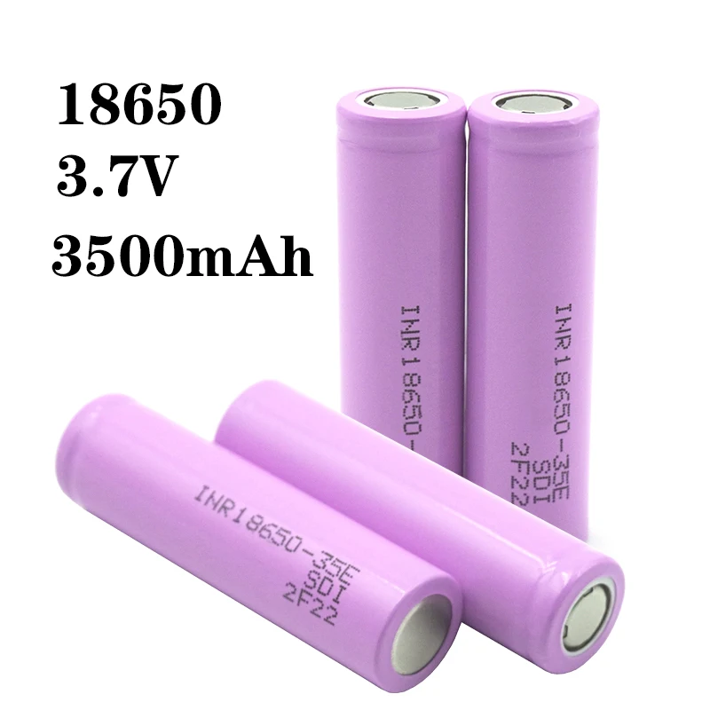 

2-20pcs 100% Original 18650 3.7V 3500mAh INR 35E 20A Discharging Lithium Rechargeable Batteries For 18650 Battery Power Tool