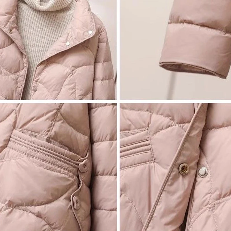 Lightweight Cotton Padded Jackets Coats Tops  Fall Winter Basic Casual Sweatshirt Casacos   Korea Women Warm Chaqueta Abrigos