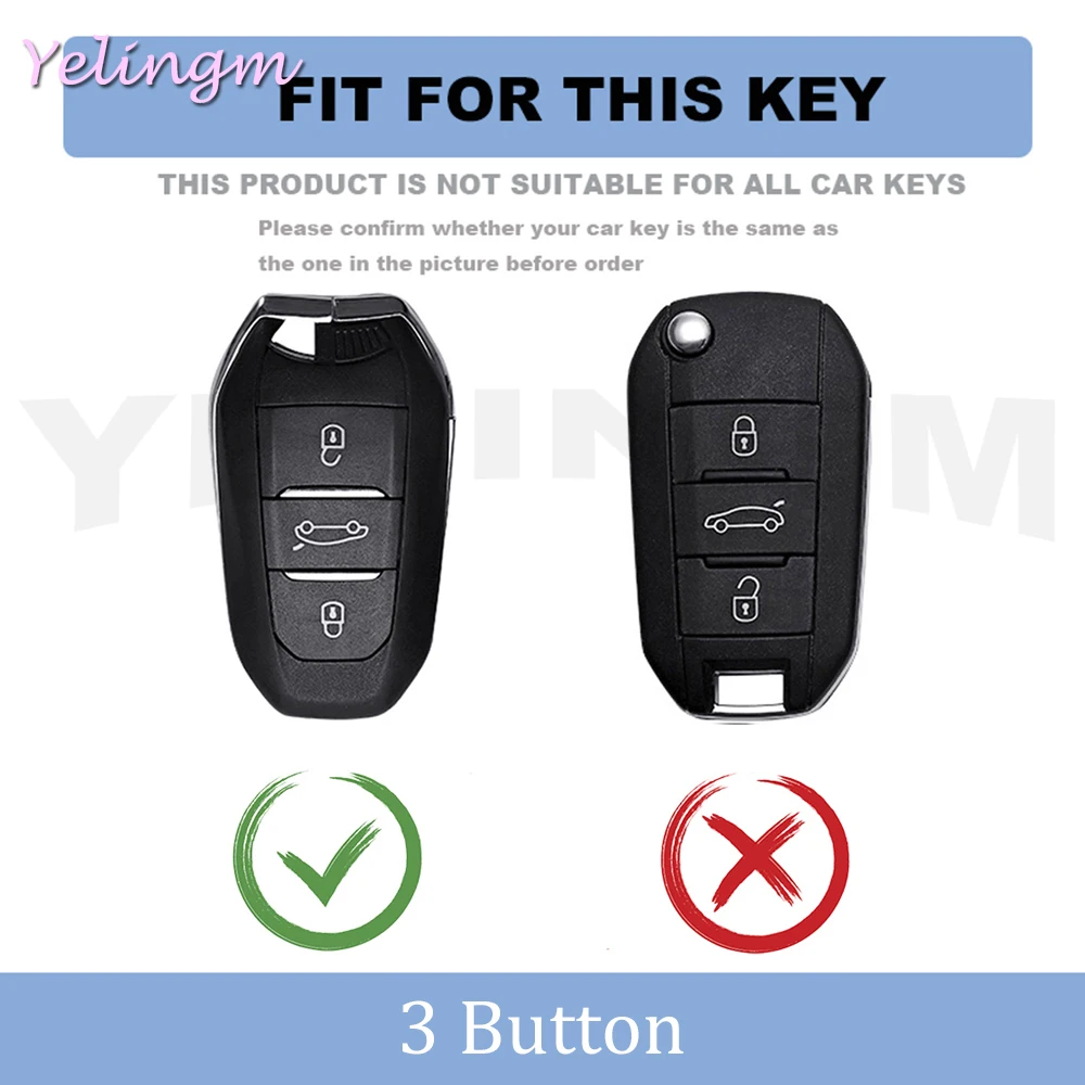Car Key Case Fob Cover for Peugeot 2008 3008 5008 308 508 Keyless Protector for Opel Grandland X Mokka Corsa Insignia Auto