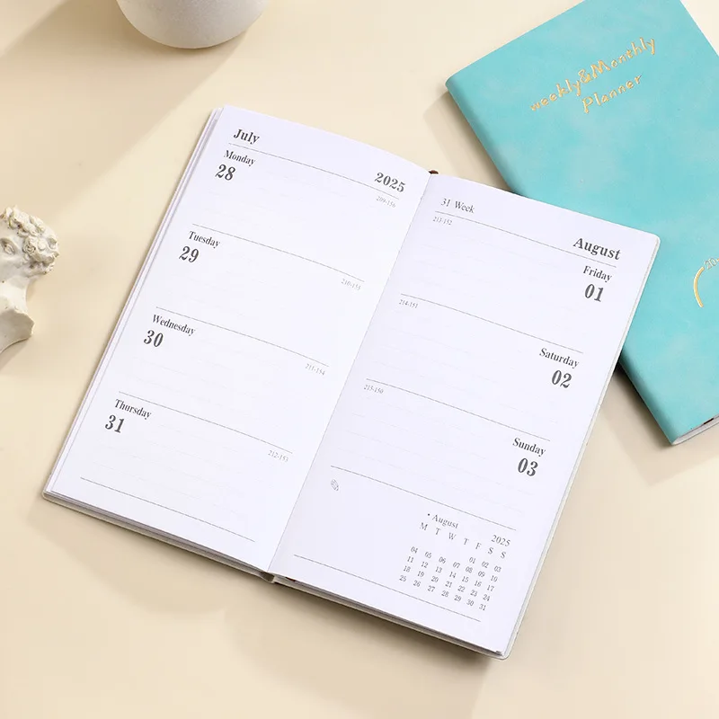 2025 Custom Initials Dailly Schedule Planner Weekly Student Diary Engrave Name Notebook Small Business Meeting Abstract Books