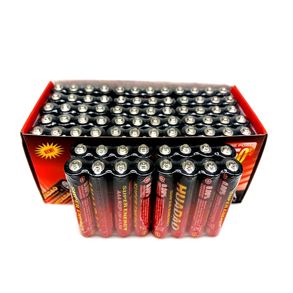Batterie usa e getta 1.5v AAA batterie al carbonio sicuro forte antideflagrante 1 5v Volt senza mercurio sveglia Mouse Bateria accessorio