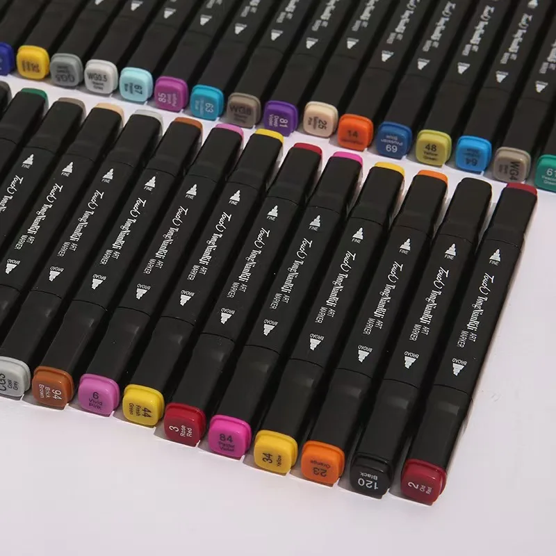 48 สี Touch Art Marker ปากกาคู่หัวทาสีชุดปากกาสี DIY กระเป๋าแพ็ค Gfit ชุดคุณภาพสูงชุดจิตรกรรมศิลปะ