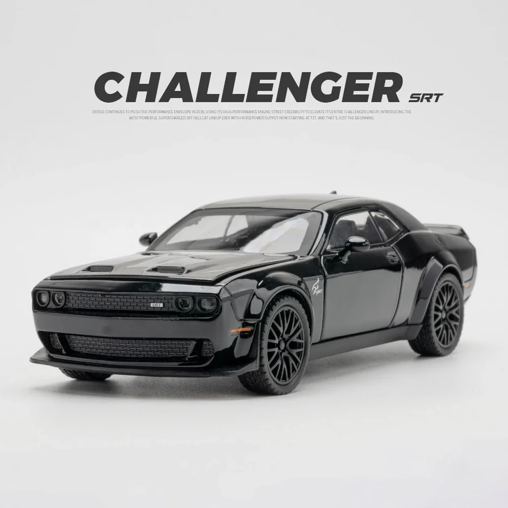 1:32 Dodge Challenger Hellcat Redeye Alloy Muscle Car Model Sound and Light Children\'s Toy Collectibles Birthday gift