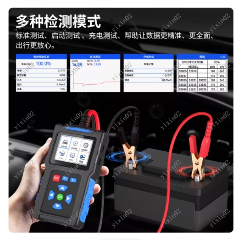 Car Battery Tester 12/24V Fault Diagnosis Automotive Battery Analyzer