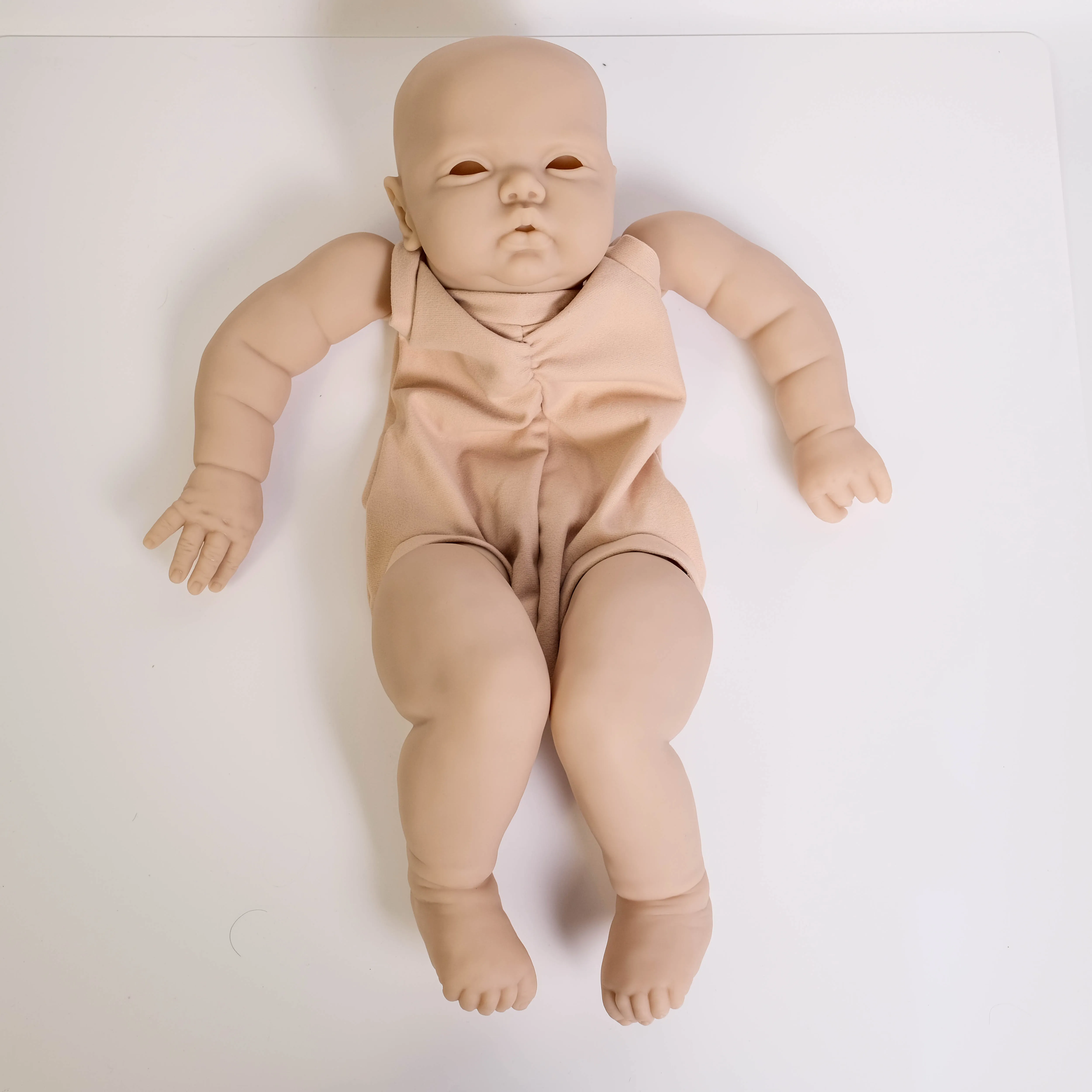 NPK 24Inch  Baby doll kit Toddler Reborn  Pickle Awake Realistic Doll Unfinished Doll Parts included Cloth body and Eyes