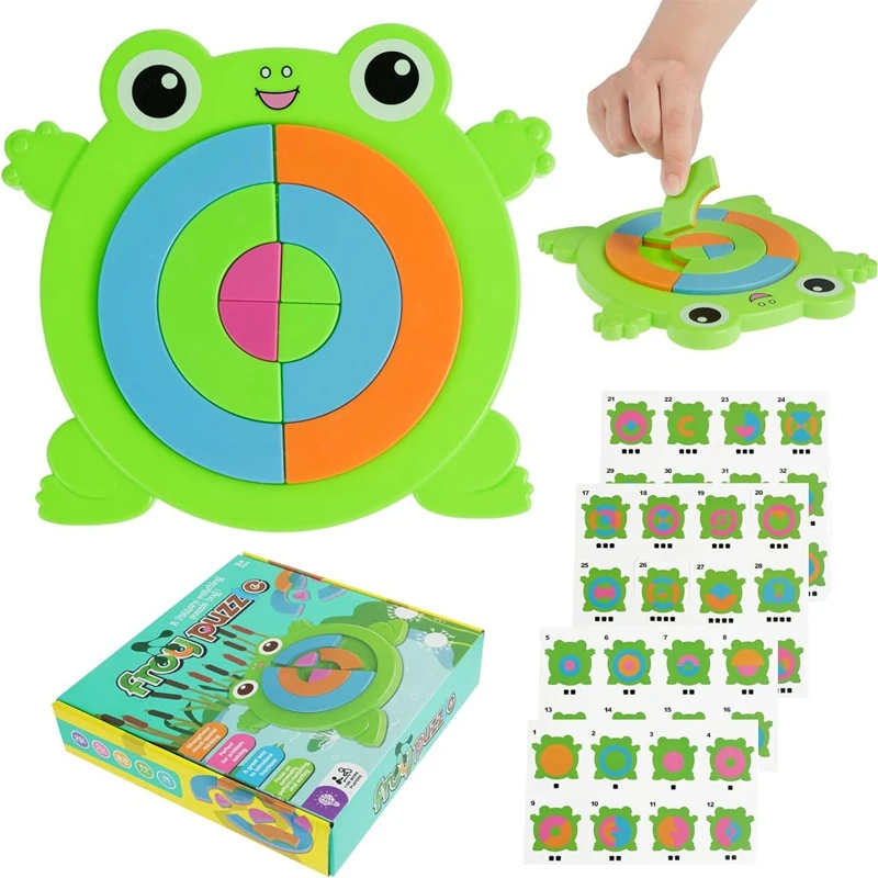 Montessori Puzzle Toys Children Frog Puzzles Preschool Tangram Puzzle Educational Frog Puzzles Toy Jigsaw Toys for Boys Girls