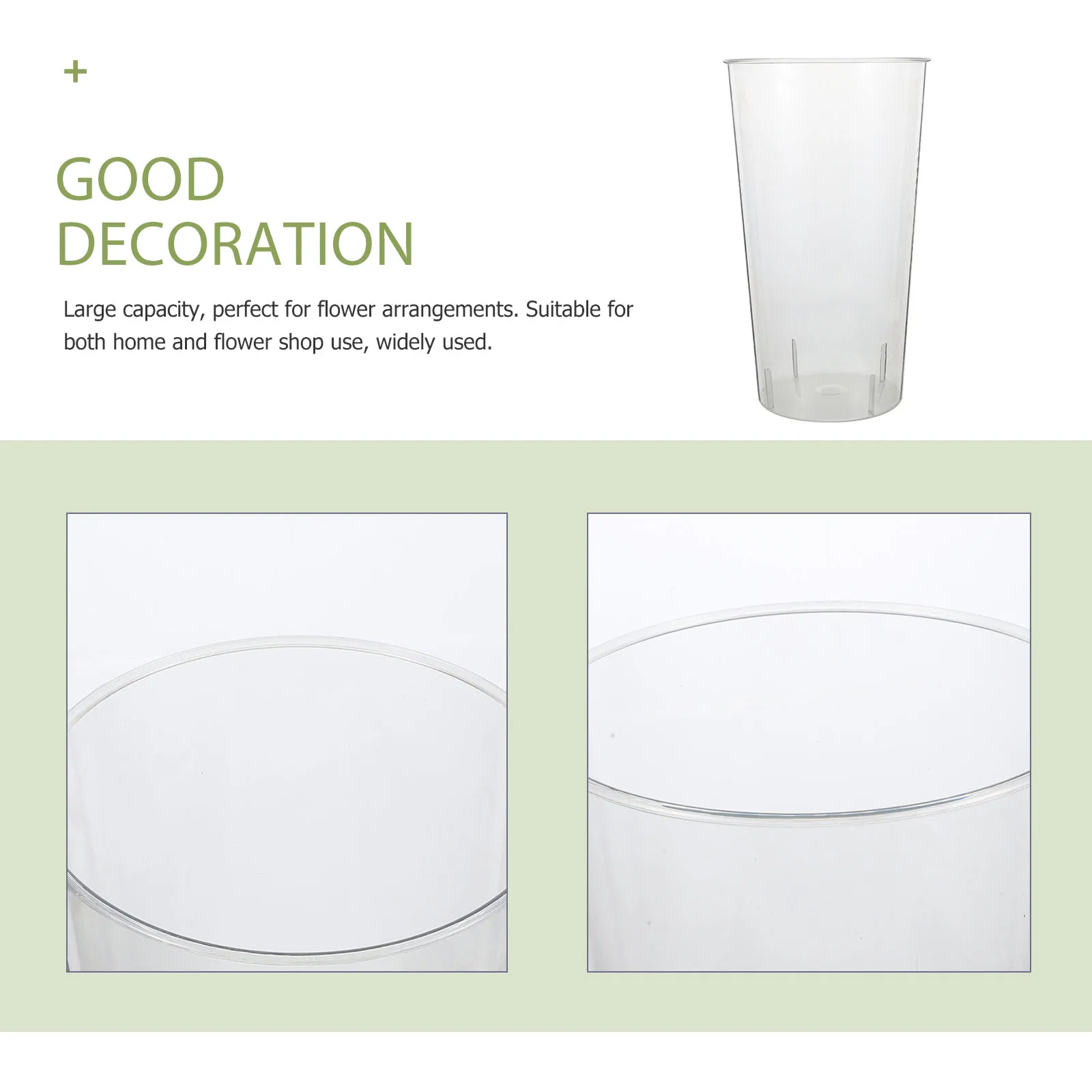 

Transparent Acrylic Vase Cylindrical Large Capacity Flower Container Home Decor Living Room Centerpiece Adornment Vase