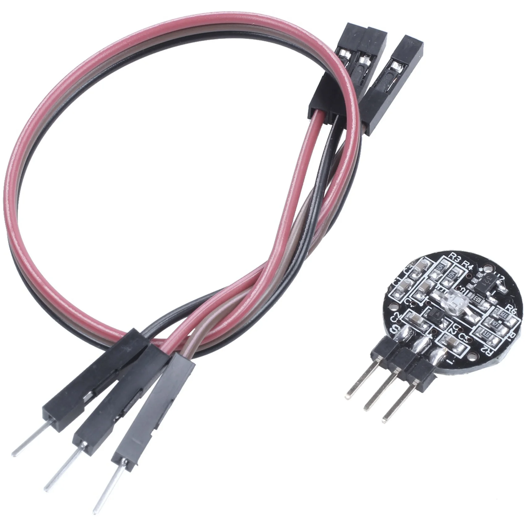 2025 Neu – 3X Pulssensor Herzfrequenzsensor Herzschlag Pulse Sensor für Arduino Raspberry Pi, Schwarz & Rot