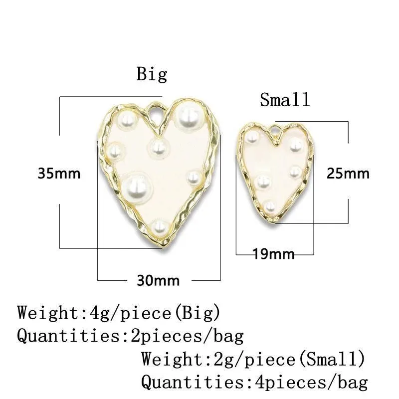 New 2 or 4 Pieces/bag High Quality Zinc Alloy Inlay Acrylic Beads Charms Pendants for DIY Earrings Necklace Jewelry Accessories