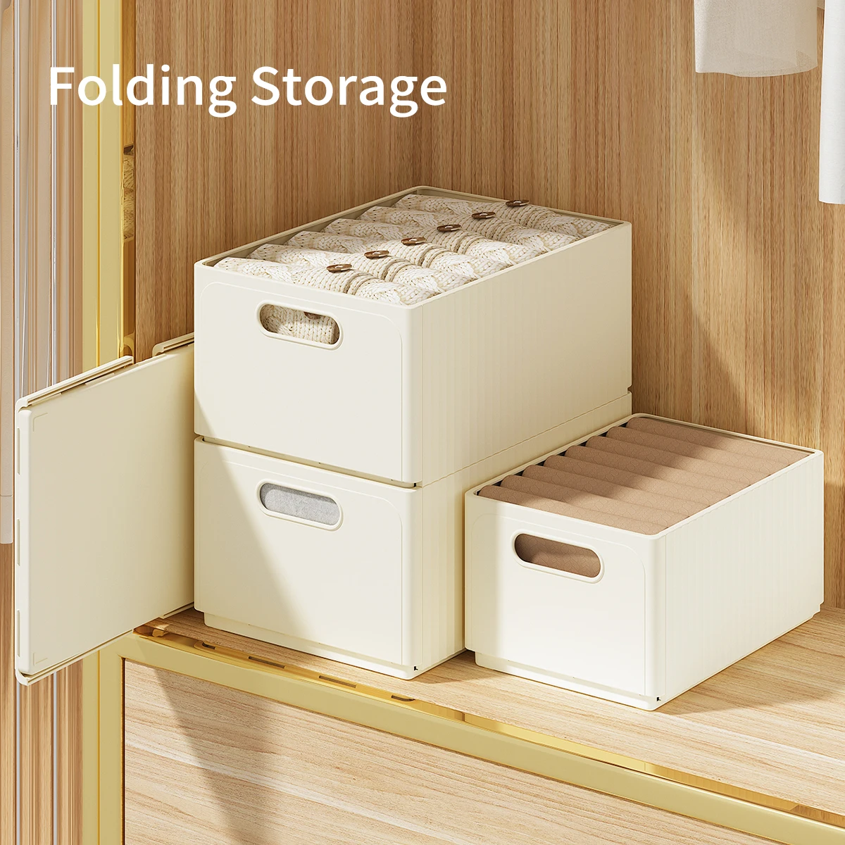 WORTHBUY Underwear Bra Storage Box Foldable Wardrobe Clothes Organizer Closet Multifunctional Panty Socks Sorting Storage Case