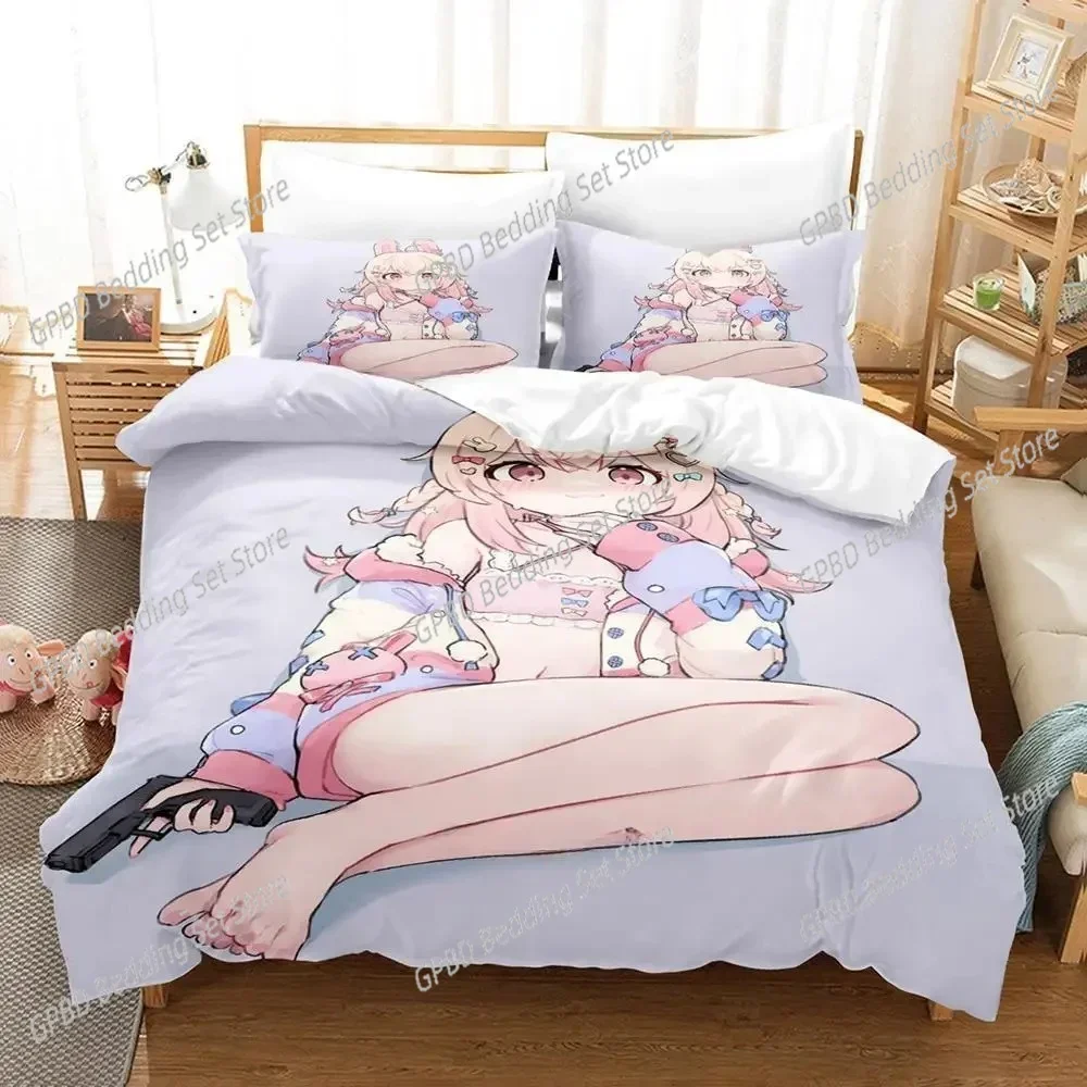 

Kawaii Pipkin Pippa 3D Bedding Set Duvet Cover Pillowcases Single Twin Full Queen King Size Home Decor Quilt Boys Gift Quilt Cov