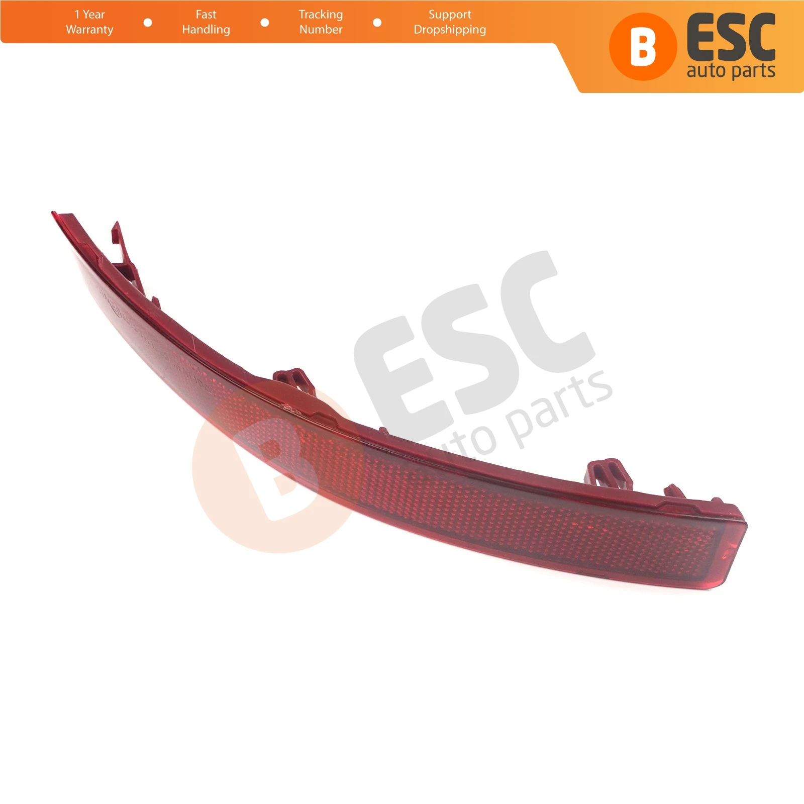 ESP1076 Rear Bumper Reflector Light Tail Stop Lamp Cover Red Color LEFT 5C6945105B 16D945105A For VW Jetta Vento Syncro 2015-17