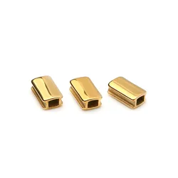 10 pcs Stainless Steel Small Hole Beads Metal Slider Charm Spacer Beads For Jewelry Making Beaded Bracelet DIY Accessories