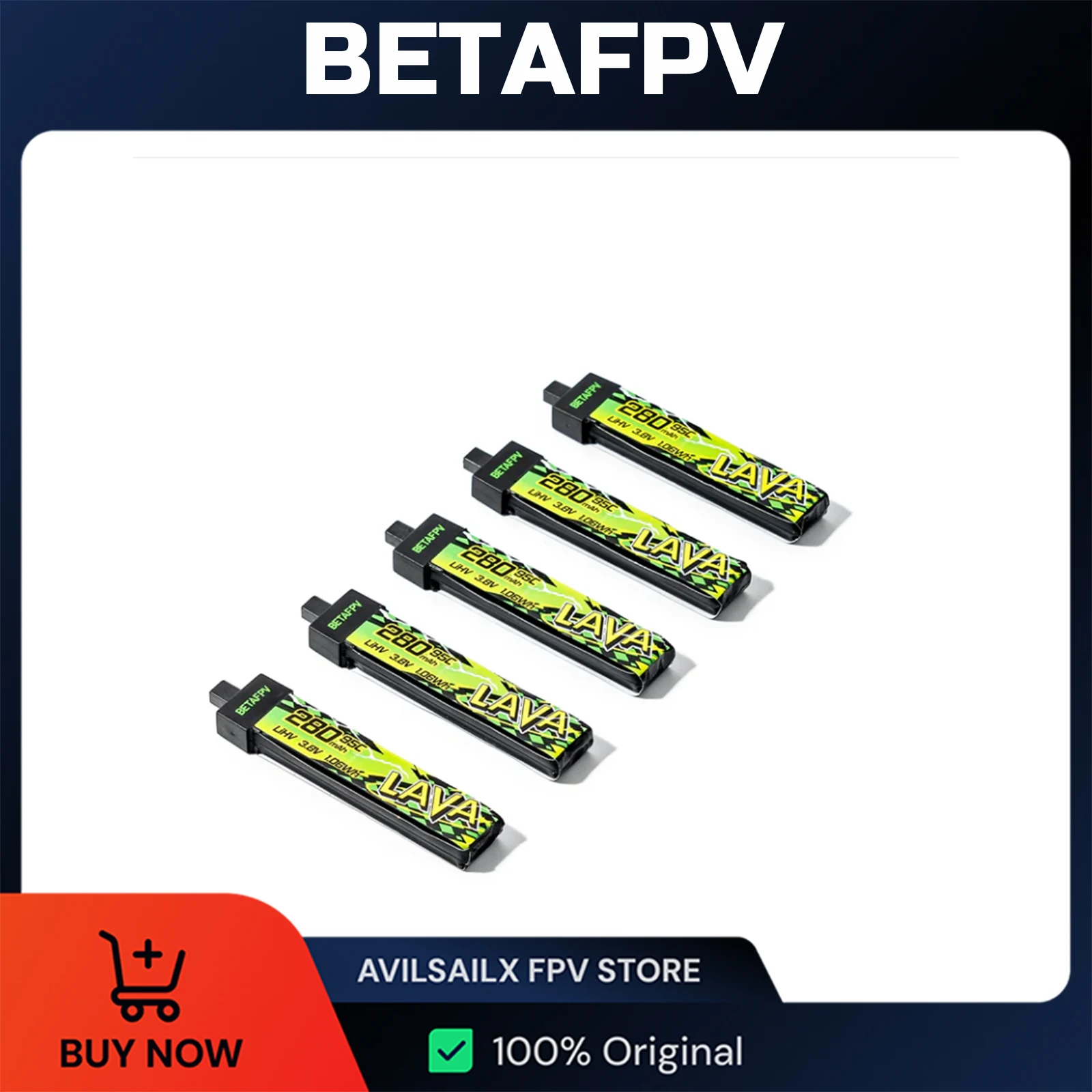 

Аккумулятор BETAFPV LAVALAVA II 1S для дронов Air65 Meteor65 Pro Whoop